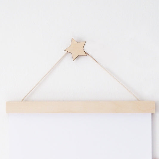 Plywood Star self adhesive wall hook