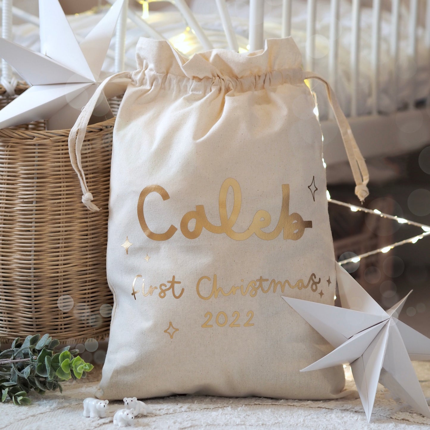 Personalised First Christmas Storage Sack