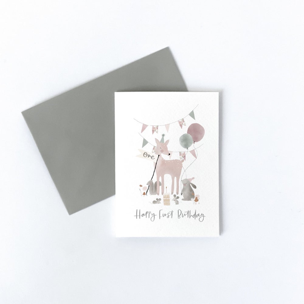 Woodland Birthday Card - Can be personalised