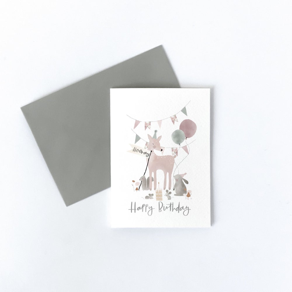 Woodland Birthday Card - Can be personalised