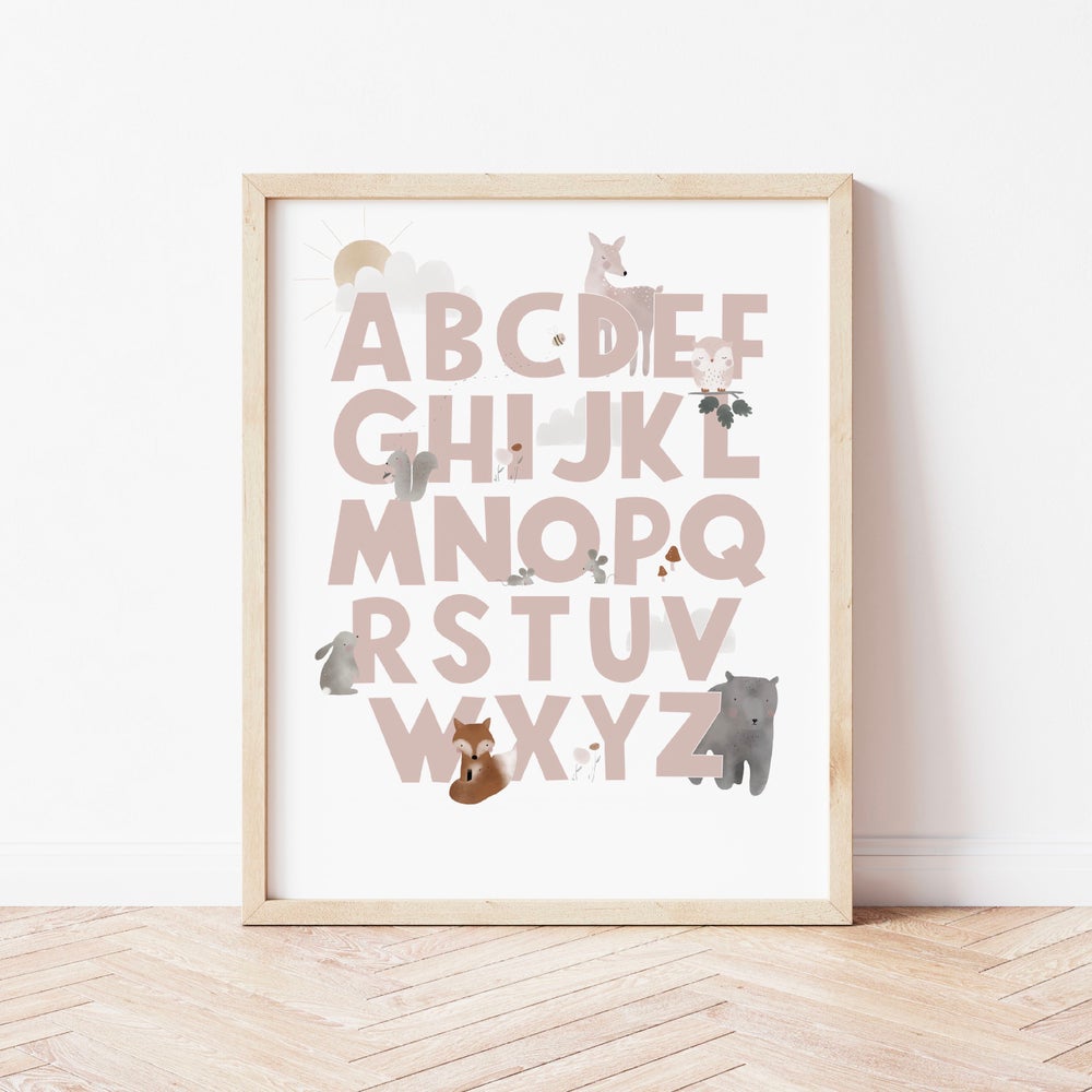 ABC Woodland Print - choose your own colours