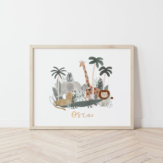 Safari Scene Print