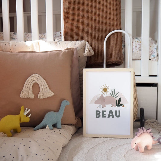 Triceratops Print - personalisation optional