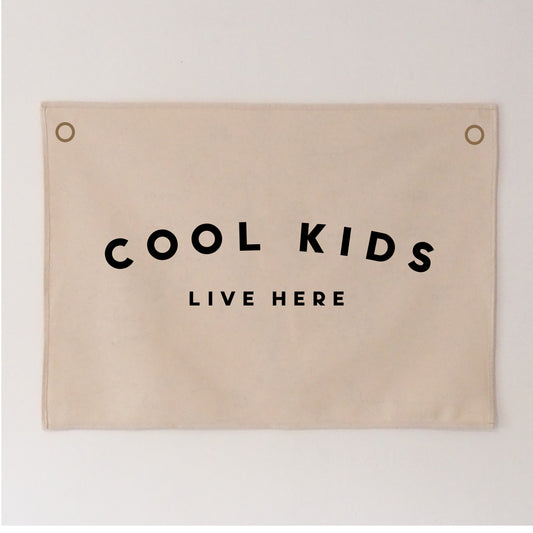 Cool Kids Live Here Bold Wall Hanging 50x70cm - more colours available