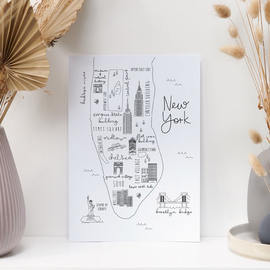 New York Print - Can be personalised with names and date