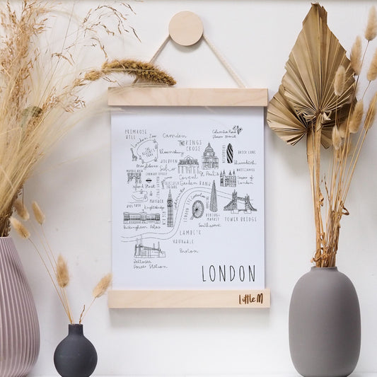 London Print - Portrait or Landscape options - Can be personalised with names and date