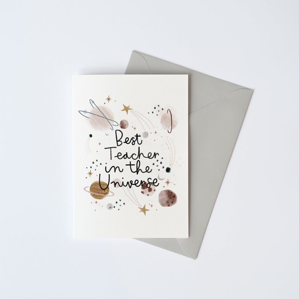 Best Teacher in the Universe card - can be personalised