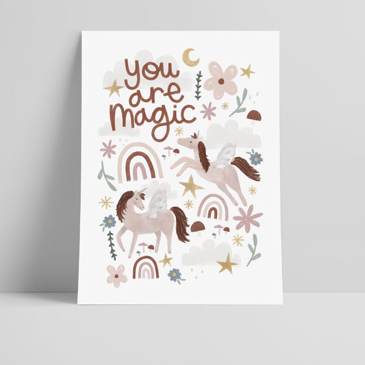 You Are Magic Unicorn Print - Can be personalised