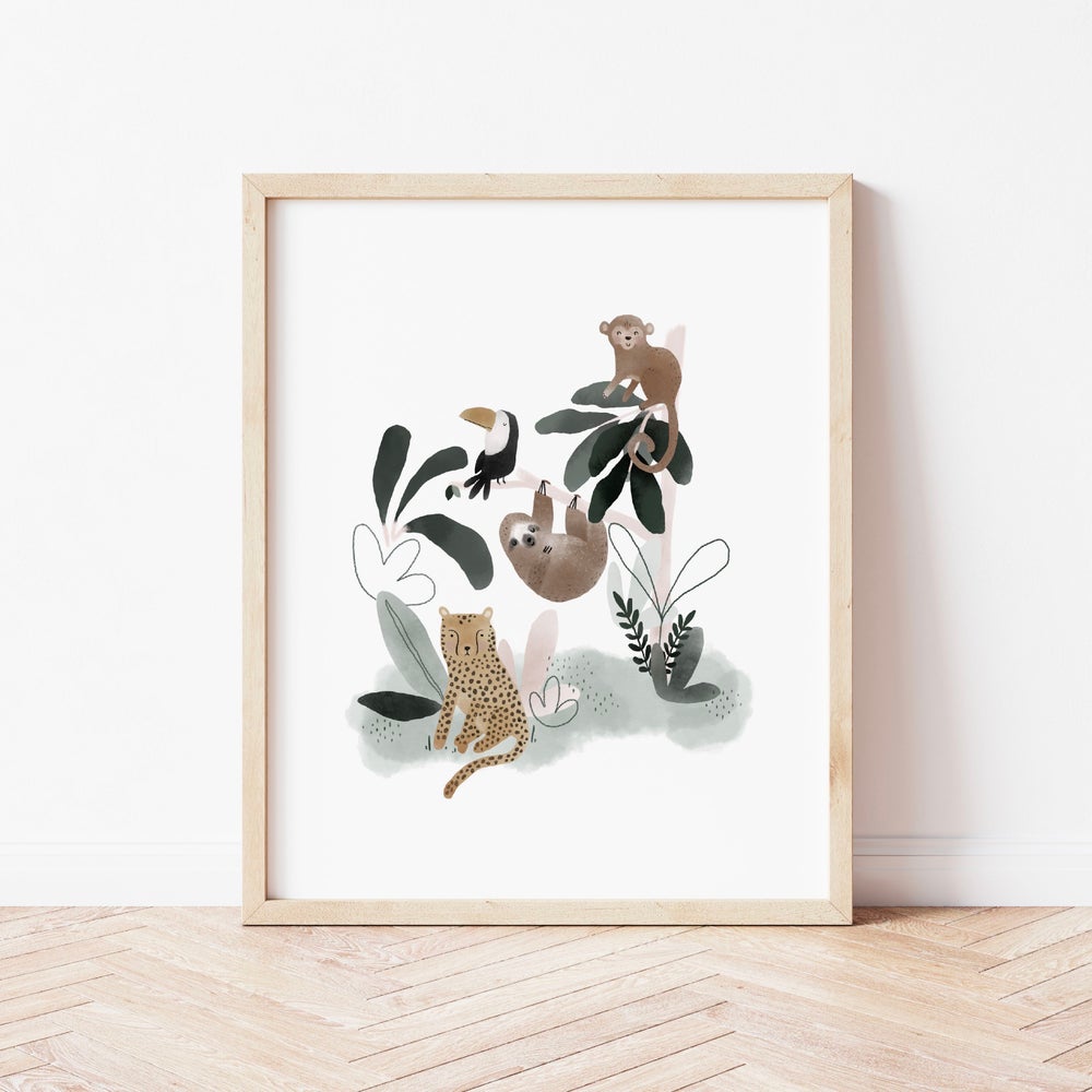 Sloth and Friends Jungle Print