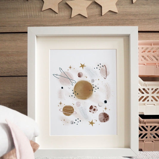 Universe Print with white background - Can be personalised