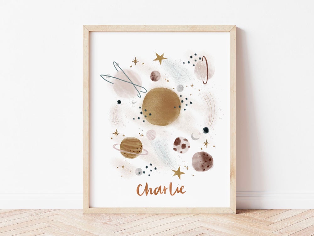 Universe Print with white background - Can be personalised