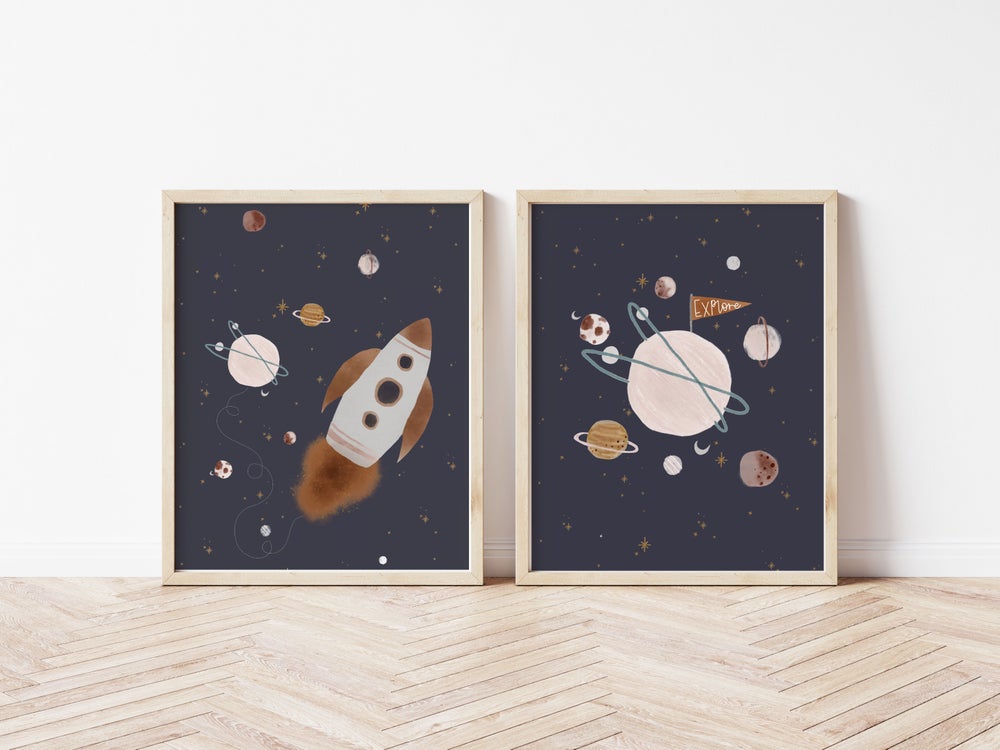 Space Prints set of 2 - Mix and Match