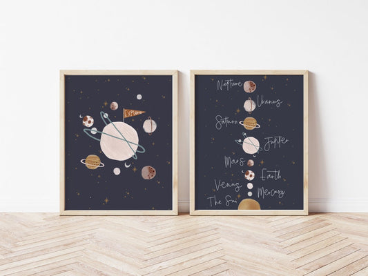 Space Prints set of 2 - Mix and Match