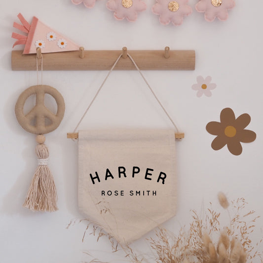 Personalised Name Hanging Banner 24x24cm