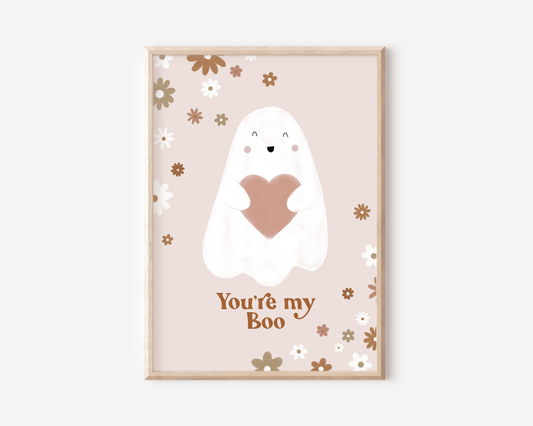 You're My Boo Ghost Floral Print