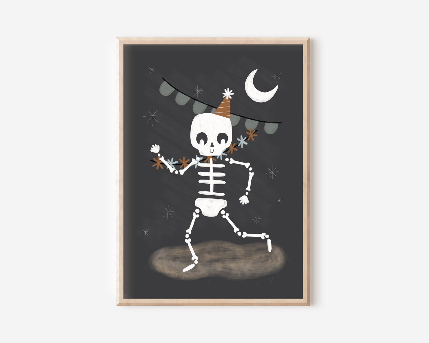 Party Skeleton Print