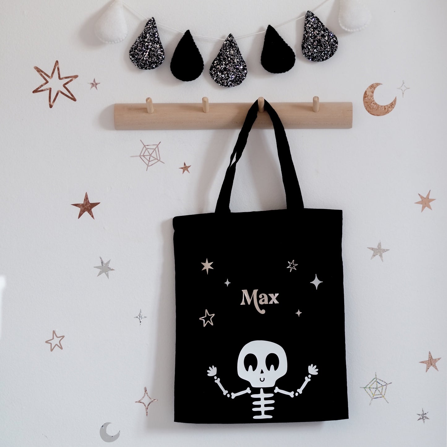Spooky Skeleton Personalised Halloween Bag