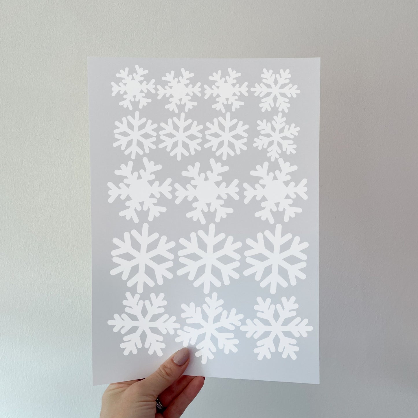 Value Wall Sticker Sheets - Christmas Snowflakes - Small