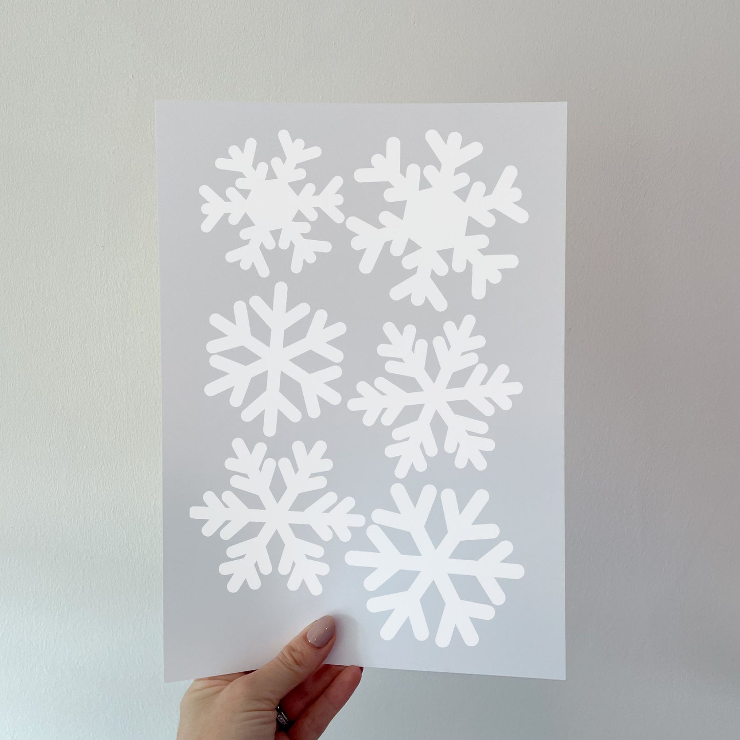 Value Wall Sticker Sheets - Christmas Snowflakes - Large