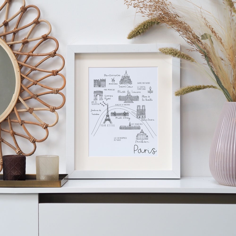 Paris City Print - Can be personalised with names and date