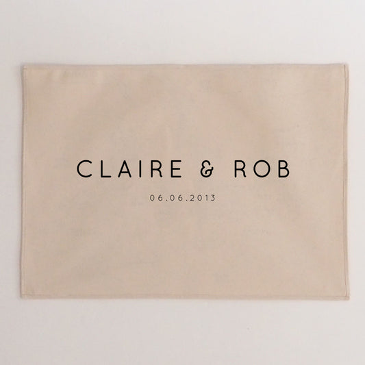 Couples Name Wall Hanging 50x70cm narrow font option - more colours and layouts available