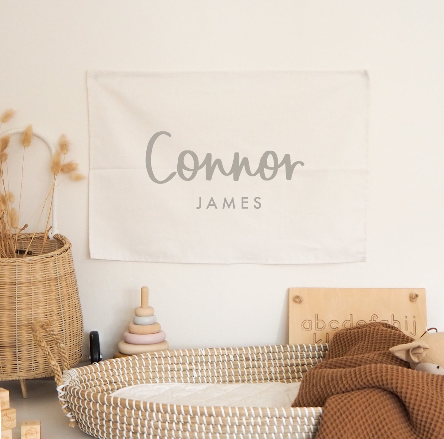 Personalised Wall Hanging 50x70cm  hand lettered option - more colours available