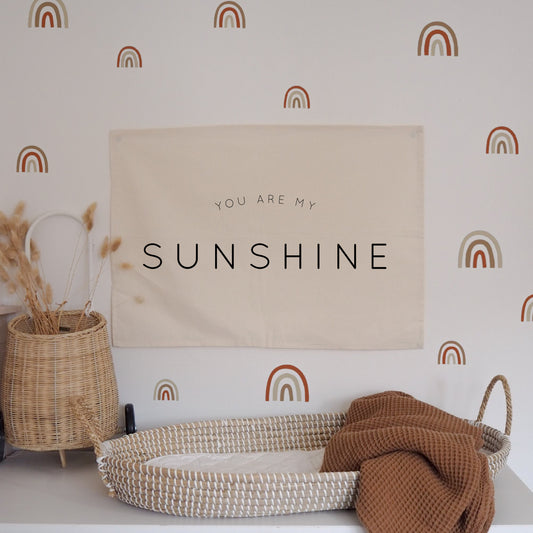 You Are My Sunshine Wall Hanging 50x70cm - more lettering colours available.