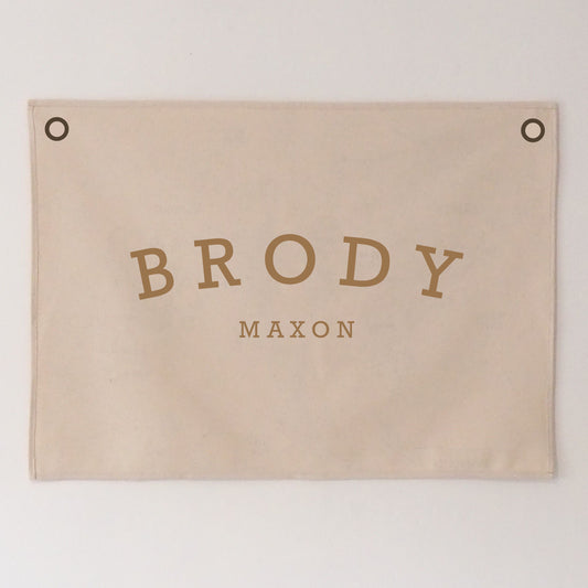 Personalised Wall Hanging 50x70cm new serif font option - more colours available