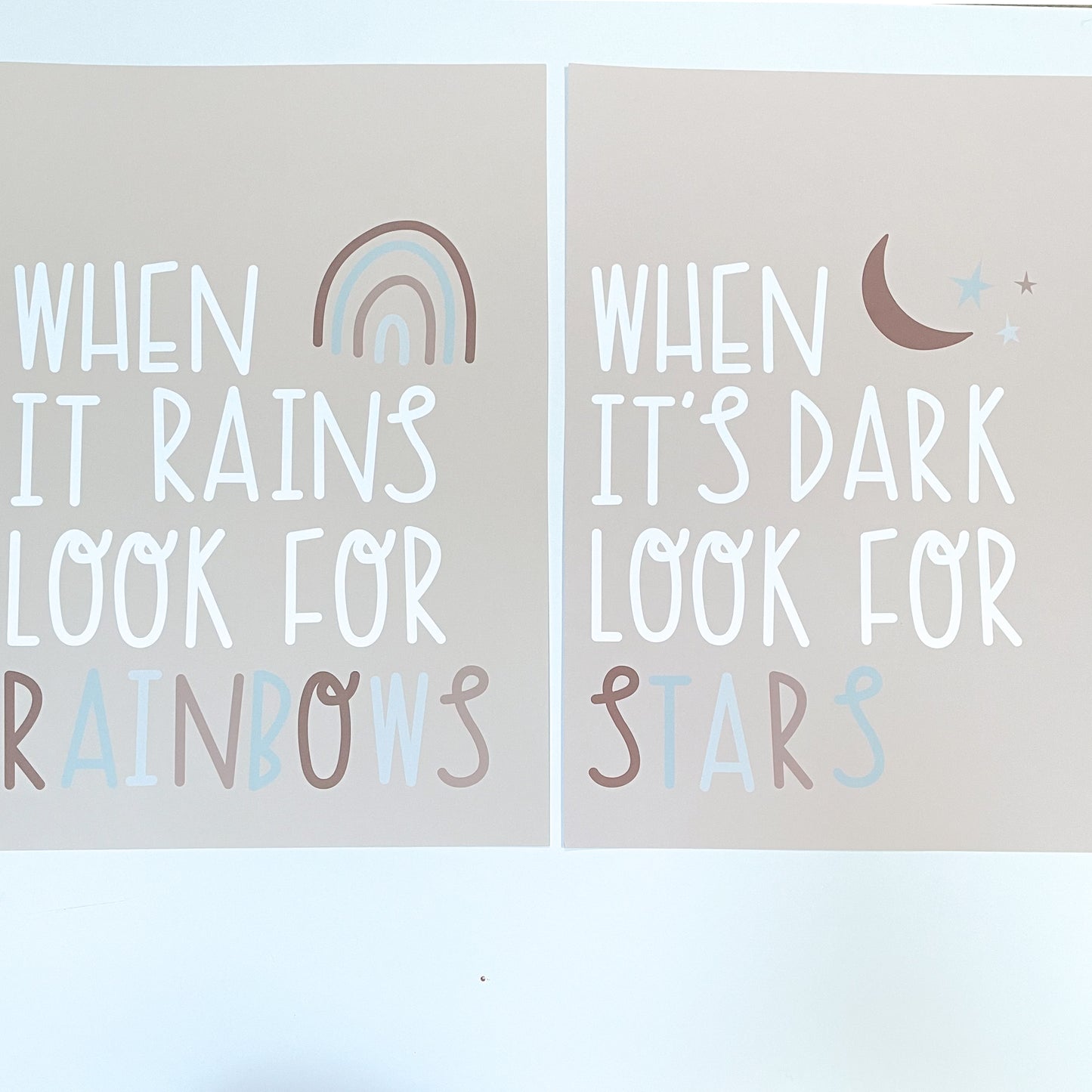 When It Rains/ When It’s Dark Prints set of 2 Sample Sale - A3