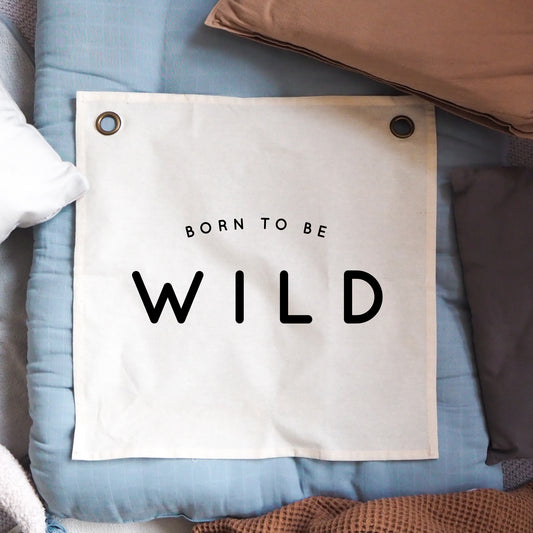 Born To Be Wild natural wall hanging 38x38cm