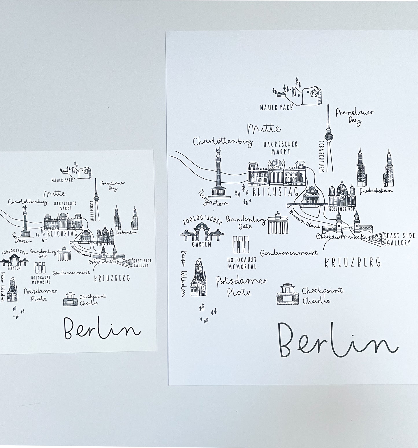Berlin map print Sample Sale - 8x10”,A3