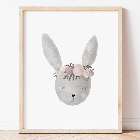 Floral Rabbit Print A4 SAMPLE SALE