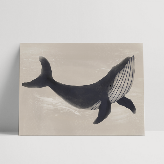 Whale print Sample Sale -A4