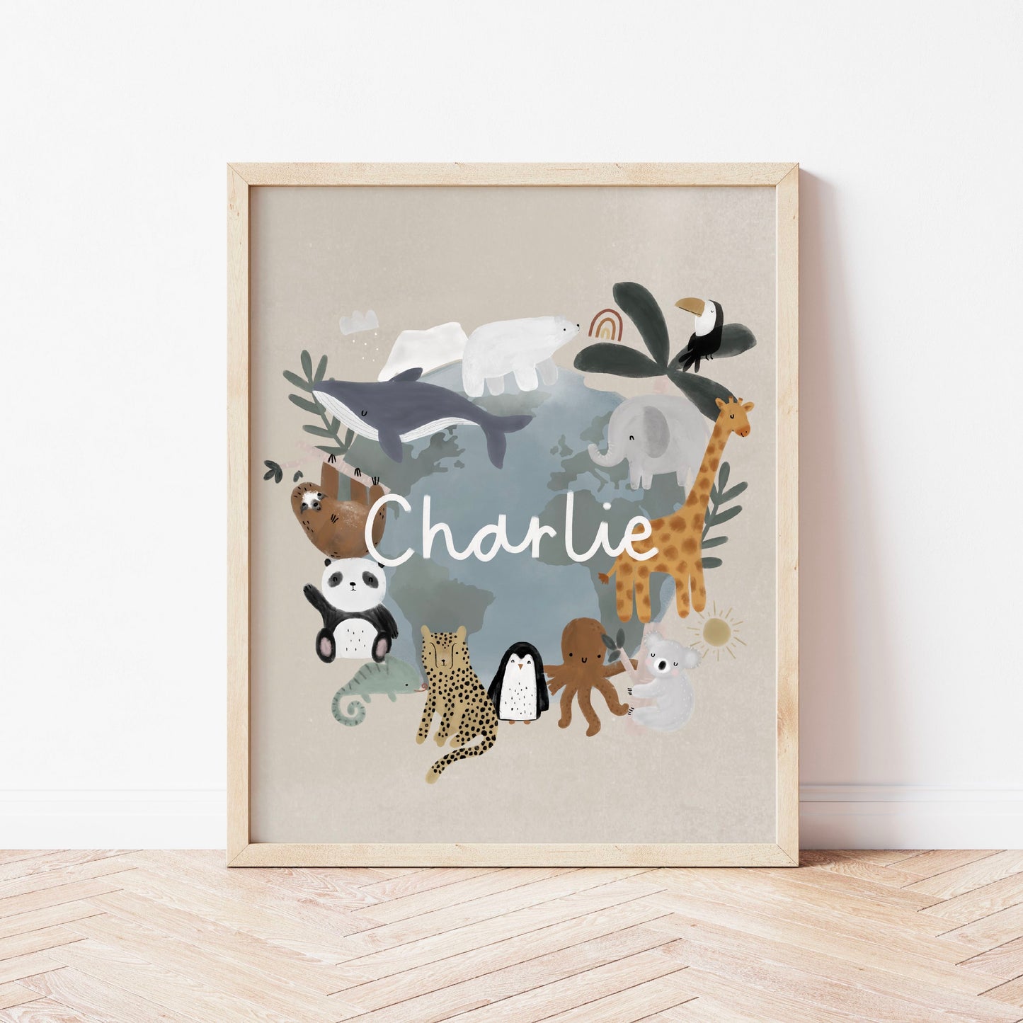 Animal World Print - Can be personalised