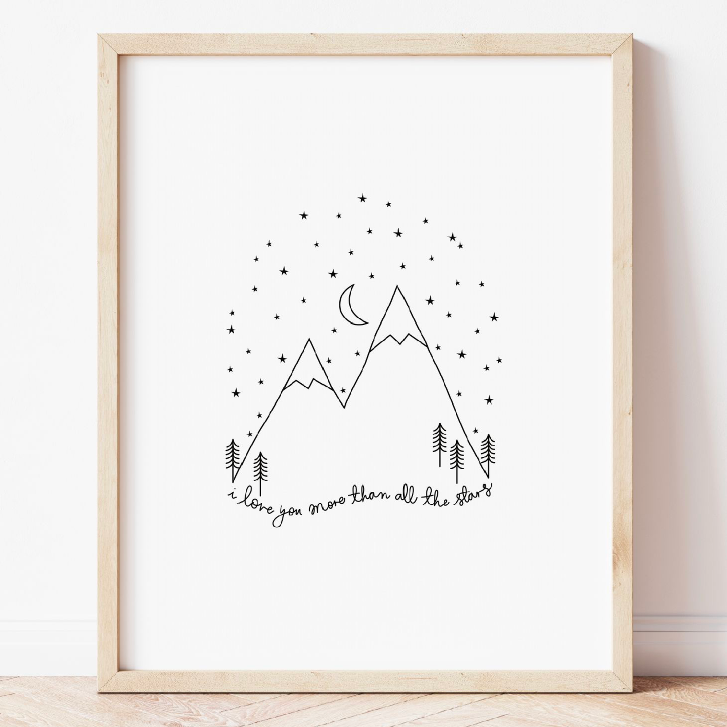 I Love You Mountains Print Sample Sale - 5x7”, 8x10”, A4, 11x14”